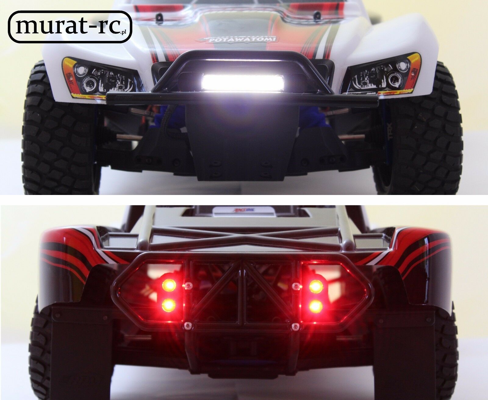 Led Lights Front/rear For Rpm Bumpers Traxxas Slash 4x4 2wd Waterproof Murat-rc