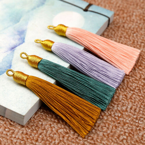 15 Colors 8cm Ice Silk Earrings Tassel Trim Pendant Crafts Jewelry Making Diy