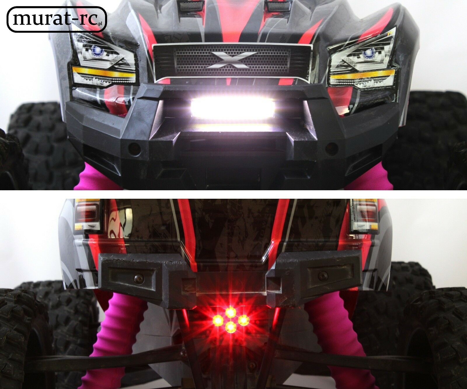 Led Lights Front Single And Rear For Traxxas X-maxx Waterproof By Murat-rc